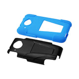 REIKO HTC ZARA HYBRID HEAVY DUTY CASE WITH KICKSTAND IN NAVY BLACK