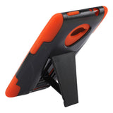 REIKO HTC WINDOWS PHONE 8X HYBRID HEAVY DUTY CASE WITH KICKSTAND IN BLACK ORANGE