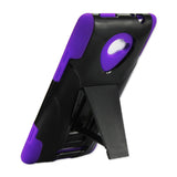 REIKO HTC WINDOWS PHONE 8X HYBRID HEAVY DUTY CASE WITH KICKSTAND IN BLACK PURPLE