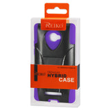 REIKO HTC WINDOWS PHONE 8X HYBRID HEAVY DUTY CASE WITH KICKSTAND IN BLACK PURPLE