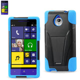 REIKO HTC 8XT HYBRID HEAVY DUTY CASE WITH KICKSTAND IN NAVY BLACK
