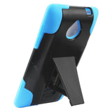 REIKO HTC 8XT HYBRID HEAVY DUTY CASE WITH KICKSTAND IN NAVY BLACK