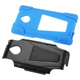 REIKO HTC 8XT HYBRID HEAVY DUTY CASE WITH KICKSTAND IN NAVY BLACK