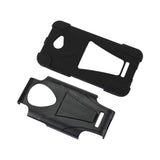 REIKO HTC DROID DNA HYBRID HEAVY DUTY CASE WITH KICKSTAND IN BLACK