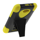 REIKO HTC DROID DNA HYBRID HEAVY DUTY CASE WITH KICKSTAND IN BLACK YELLOW