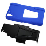 REIKO HTC DESIRE EYE HYBRID HEAVY DUTY CASE WITH KICKSTAND IN NAVY BLACK