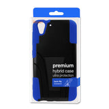 REIKO HTC DESIRE EYE HYBRID HEAVY DUTY CASE WITH KICKSTAND IN NAVY BLACK