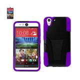 REIKO HTC DESIRE EYE HYBRID HEAVY DUTY CASE WITH KICKSTAND IN PURPLE BLACK