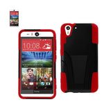 REIKO HTC DESIRE EYE HYBRID HEAVY DUTY CASE WITH KICKSTAND IN RED BLACK