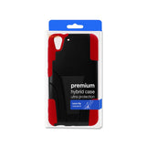 REIKO HTC DESIRE EYE HYBRID HEAVY DUTY CASE WITH KICKSTAND IN RED BLACK