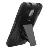 REIKO HTC ONE MINI M4 HYBRID HEAVY DUTY CASE WITH KICKSTAND IN BLACK
