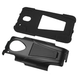 REIKO HTC ONE MINI M4 HYBRID HEAVY DUTY CASE WITH KICKSTAND IN BLACK