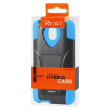 REIKO HTC ONE MINI M4 HYBRID HEAVY DUTY CASE WITH KICKSTAND IN NAVY BLACK