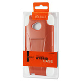 REIKO HTC ONE M7 HYBRID HEAVY DUTY CASE WITH KICKSTAND IN ORANGE WHITE