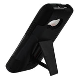 REIKO HTC ONE MINI 2 HYBRID HEAVY DUTY CASE WITH KICKSTAND IN BLACK