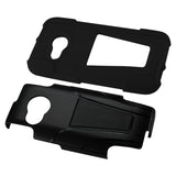 REIKO HTC ONE MINI 2 HYBRID HEAVY DUTY CASE WITH KICKSTAND IN BLACK