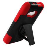 REIKO HTC ONE MINI 2 HYBRID HEAVY DUTY CASE WITH KICKSTAND IN RED BLACK