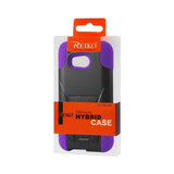 REIKO HTC ONE M8 HYBRID HEAVY DUTY CASE WITH KICKSTAND IN PURPLE BLACK