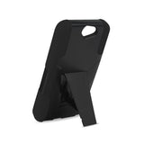 REIKO HTC ONE A9 HYBRID HEAVY DUTY CASE WITH KICKSTAND IN BLACK