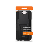REIKO HTC ONE A9 HYBRID HEAVY DUTY CASE WITH KICKSTAND IN BLACK