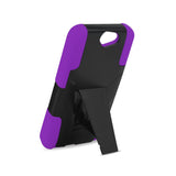 REIKO HTC ONE A9 HYBRID HEAVY DUTY CASE WITH KICKSTAND IN PURPLE BLACK