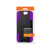REIKO HTC ONE A9 HYBRID HEAVY DUTY CASE WITH KICKSTAND IN PURPLE BLACK