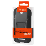 REIKO HTC ONE SV HYBRID HEAVY DUTY CASE WITH KICKSTAND IN BLACK