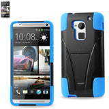 REIKO HTC ONE MAX HYBRID HEAVY DUTY CASE WITH KICKSTAND IN NAVY BLACK