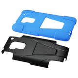 REIKO HTC ONE MAX HYBRID HEAVY DUTY CASE WITH KICKSTAND IN NAVY BLACK