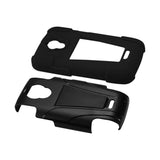 REIKO HUAWEI VITRIA HYBRID HEAVY DUTY CASE WITH KICKSTAND IN BLACK