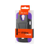 REIKO HUAWEI VITRIA HYBRID HEAVY DUTY CASE WITH KICKSTAND IN PURPLE BLACK