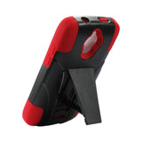REIKO HUAWEI VITRIA HYBRID HEAVY DUTY CASE WITH KICKSTAND IN RED BLACK