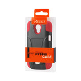 REIKO HUAWEI VITRIA HYBRID HEAVY DUTY CASE WITH KICKSTAND IN RED BLACK