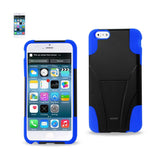 REIKO IPHONE 6 PLUS HYBRID HEAVY DUTY CASE WITH KICKSTAND IN NAVY BLACK