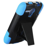 REIKO KYOCERA HYDRO EDGE HYBRID HEAVY DUTY CASE WITH KICKSTAND IN BLACK NAVY