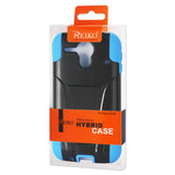 REIKO KYOCERA HYDRO EDGE HYBRID HEAVY DUTY CASE WITH KICKSTAND IN BLACK NAVY