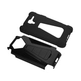 REIKO KYOCERA HYDRO VIEW HYBRID HEAVY DUTY CASE WITH KICKSTAND IN BLACK