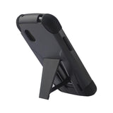REIKO LG NEXUS 4 HYBRID HEAVY DUTY CASE WITH KICKSTAND IN BLACK
