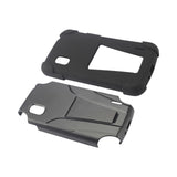 REIKO LG NEXUS 4 HYBRID HEAVY DUTY CASE WITH KICKSTAND IN BLACK