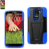 REIKO LG G2 MINI HYBRID HEAVY DUTY CASE WITH KICKSTAND IN NAVY BLACK