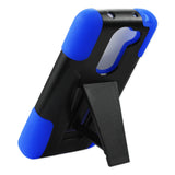 REIKO LG G2 MINI HYBRID HEAVY DUTY CASE WITH KICKSTAND IN NAVY BLACK