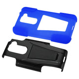 REIKO LG G2 MINI HYBRID HEAVY DUTY CASE WITH KICKSTAND IN NAVY BLACK