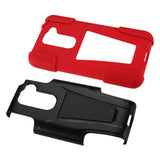 REIKO LG G2 MINI HYBRID HEAVY DUTY CASE WITH KICKSTAND IN RED BLACK