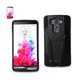 REIKO LG G3 MINI HYBRID HEAVY DUTY CASE WITH KICKSTAND IN BLACK
