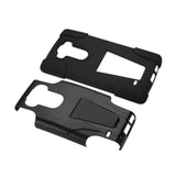 REIKO LG G FLEX 2 HYBRID HEAVY DUTY CASE WITH KICKSTAND IN BLACK