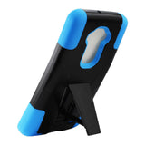 REIKO LG G FLEX HYBRID HEAVY DUTY CASE WITH KICKSTAND IN NAVY BLACK