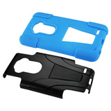 REIKO LG G FLEX HYBRID HEAVY DUTY CASE WITH KICKSTAND IN NAVY BLACK