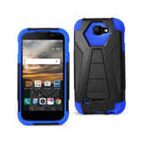 REIKO LG K3 HYBRID HEAVY DUTY CASE WITH KICKSTAND IN NAVY BLACK