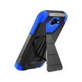 REIKO LG K3 HYBRID HEAVY DUTY CASE WITH KICKSTAND IN NAVY BLACK