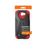 REIKO LG K3 HYBRID HEAVY DUTY CASE WITH KICKSTAND IN RED BLACK